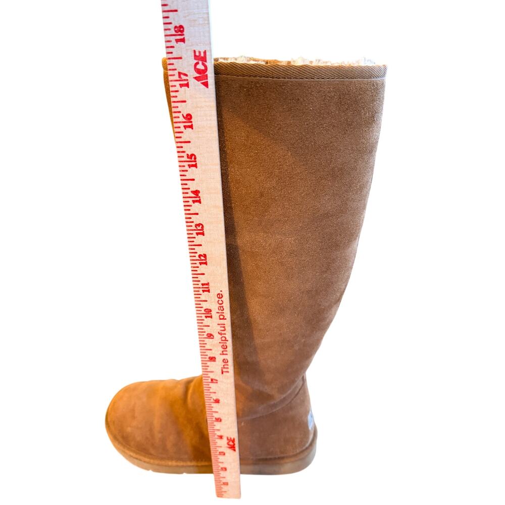 UGGxAnthropologie 9 Classic Ultra Tall Boots $295 Knee High Shearling Chestnut - Picture 13 of 14